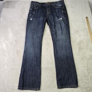 BKE Tyler Straight Leg Medium Wash Distressed Jeans Men’s Size 36x33